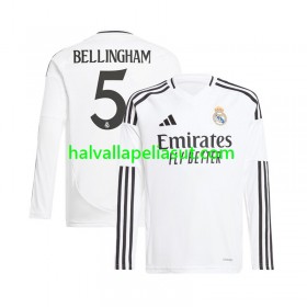 Jalkapallo Pelipaidat/Peliasut Real Madrid Jude Bellingham 5 Kotipaita 2024-2025 Pitkähihainen